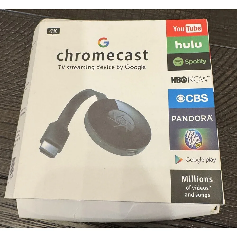 New Chromecast 2nd Gen HDMI TV Streaming Device Google 1080P HD